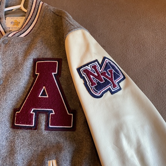 Baseball leather and wool jacket - Picture 2 of 7